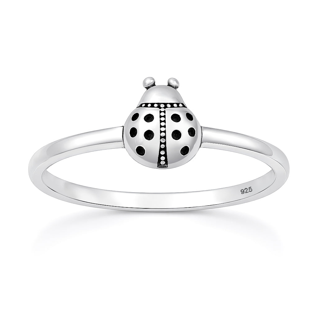 Silver Ring - Lady Bug