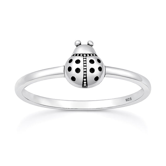 Silver Ring - Lady Bug