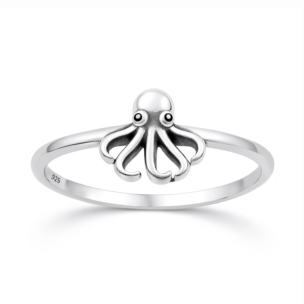 Silver Ring - Octopus