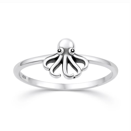 Silver Ring - Octopus