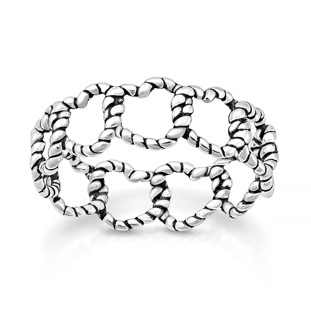 Silver Ring - Twisted Heart Band