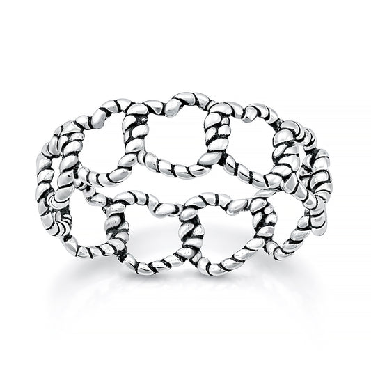 Silver Ring - Twisted Heart Band