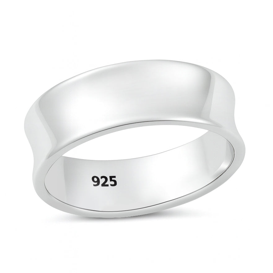 Silver Ring - Concave Band