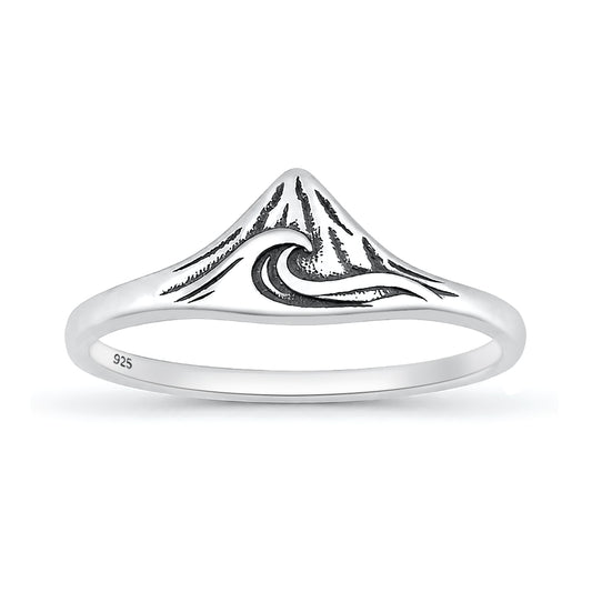 Silver Ring - Mountain & Ocean