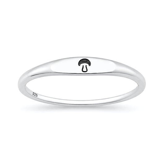 Silver Ring - Mushroom