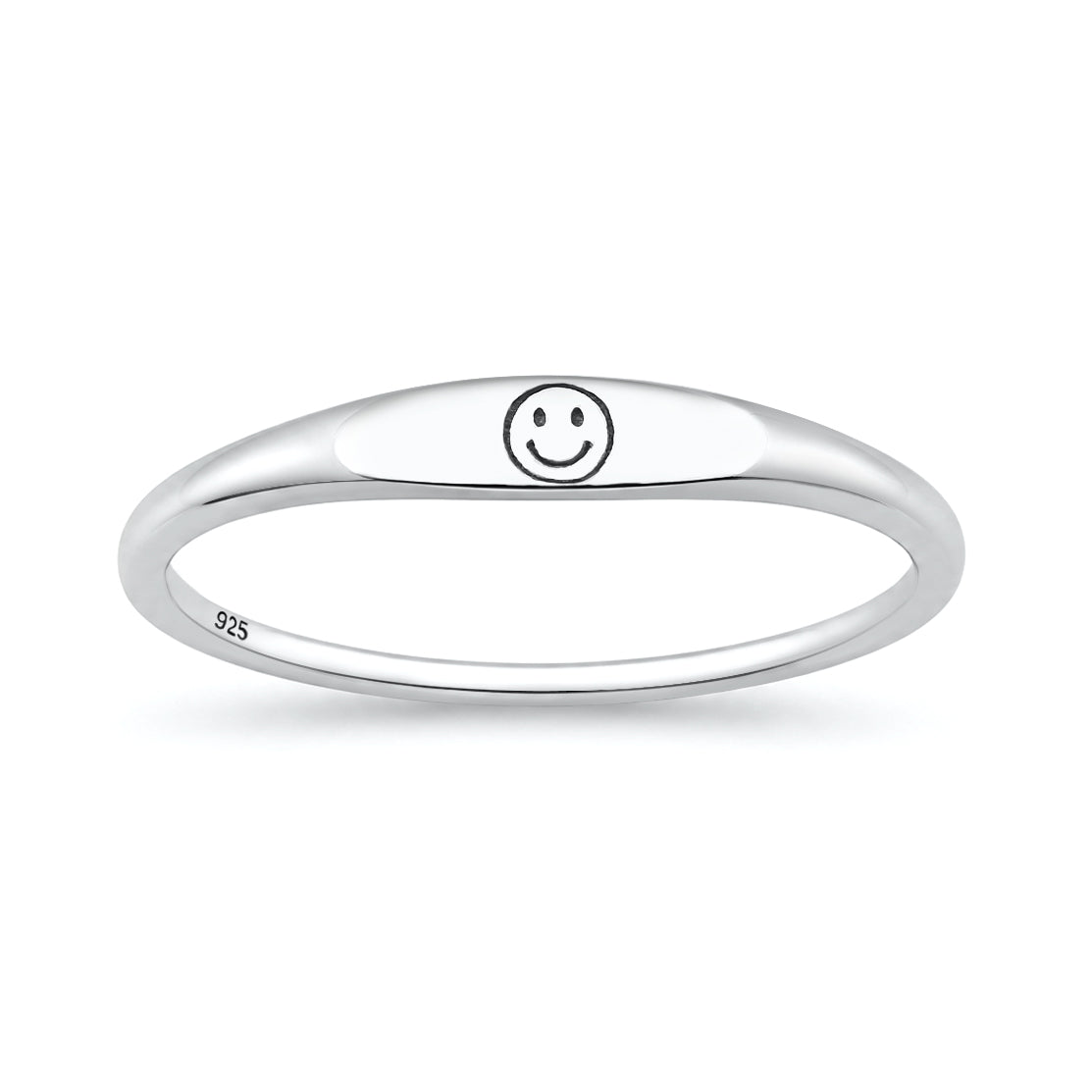 Silver Ring - Happy Face