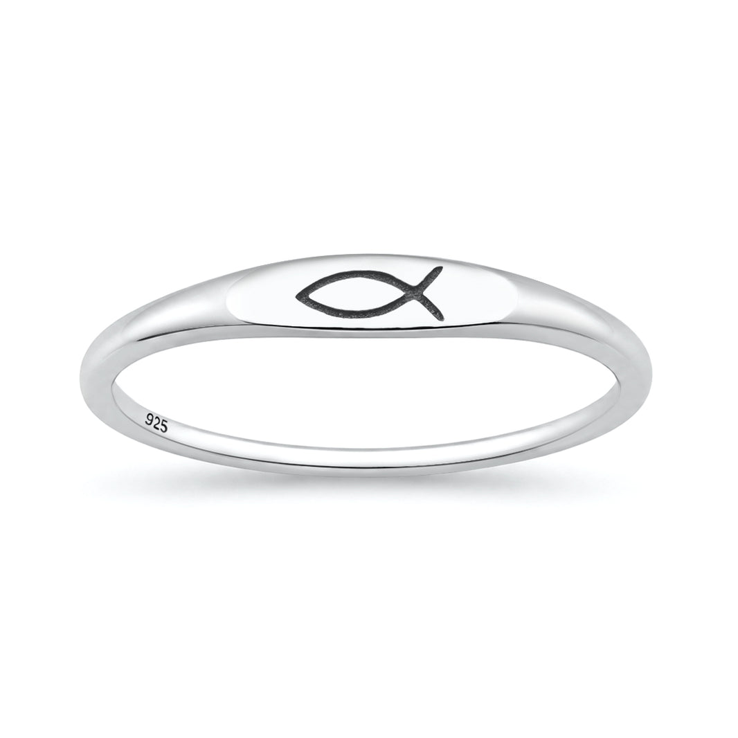 Silver Ring - Christian Fish