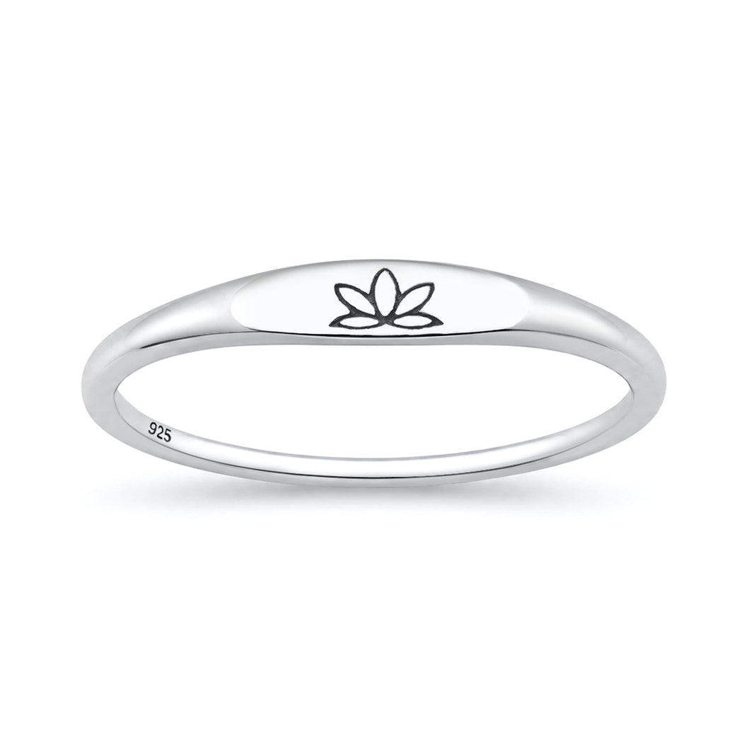 Silver Ring - Lotus Flower