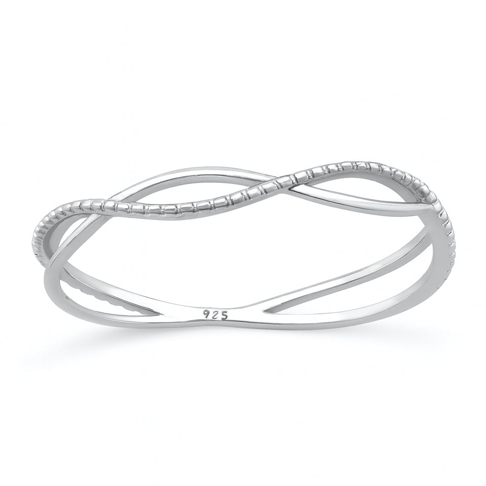 Silver Ring - Twisted Infinity