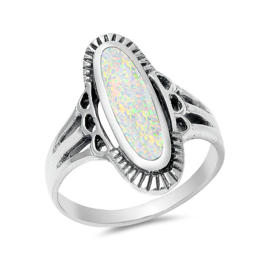 Silver Lab Opal Ring
