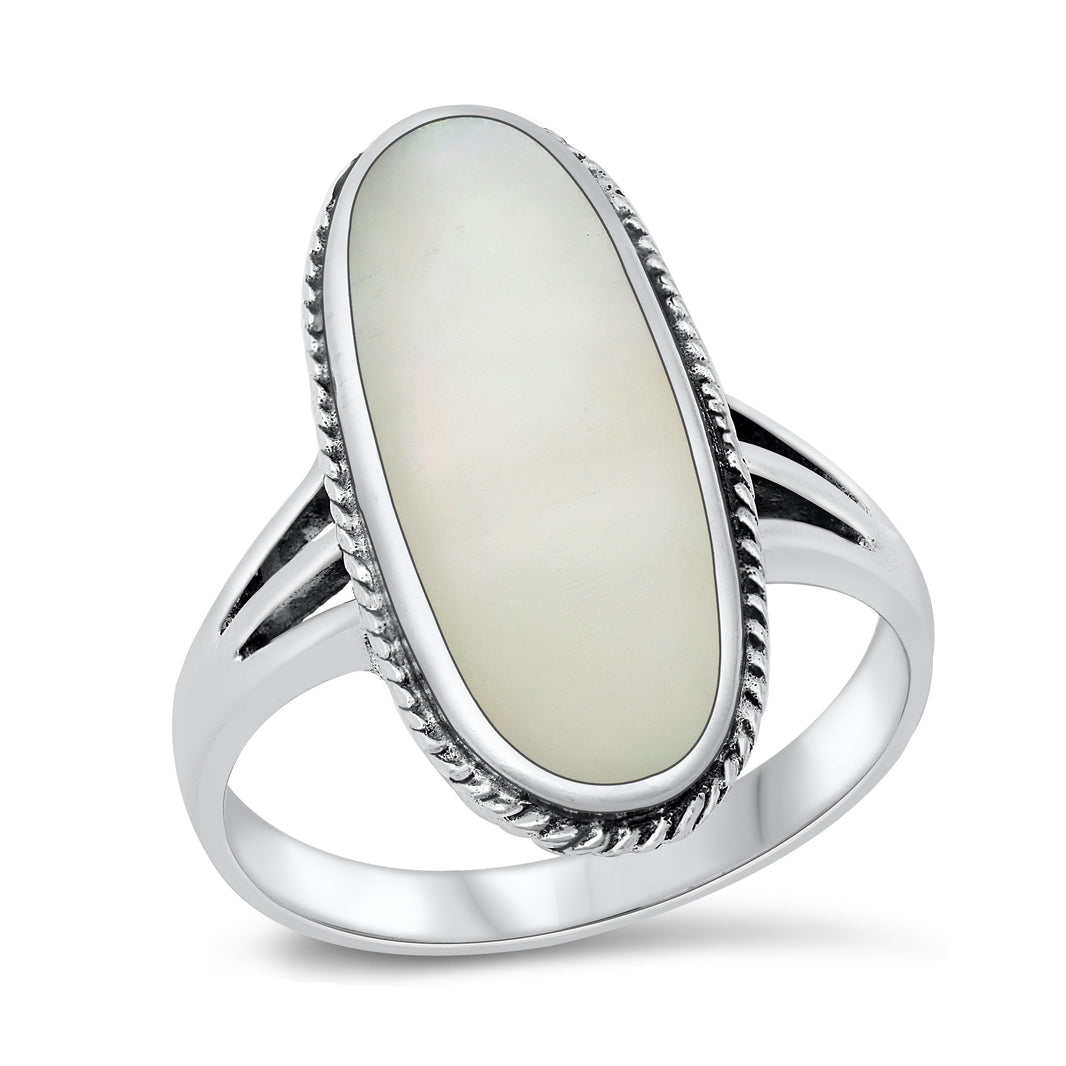 Silver Lab Opal Ring