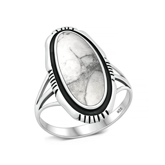 Silver Southwestern Stone Ring