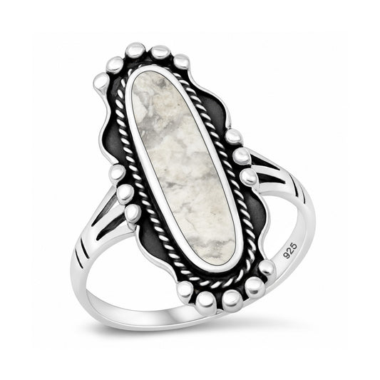Silver Southwestern Stone Ring
