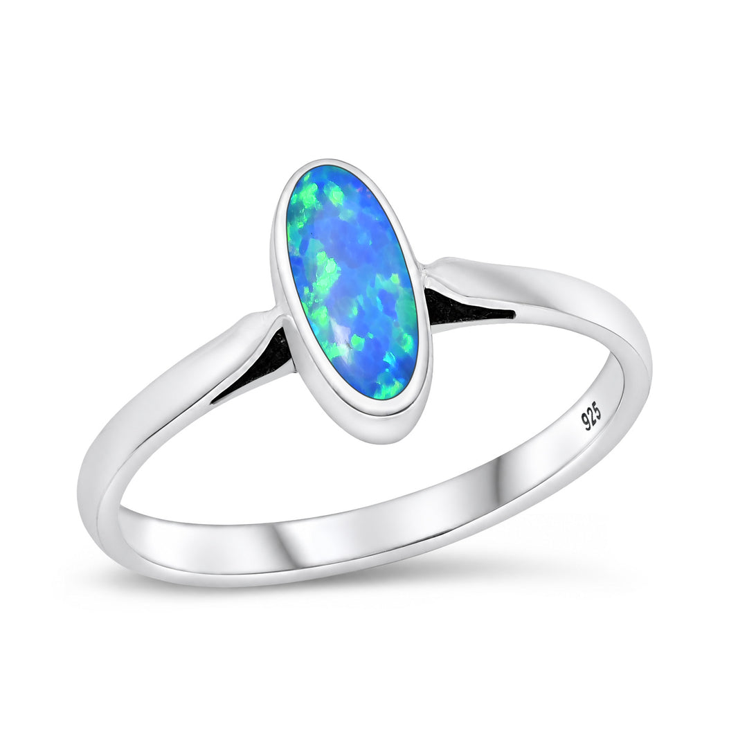 Silver Lab Opal Ring