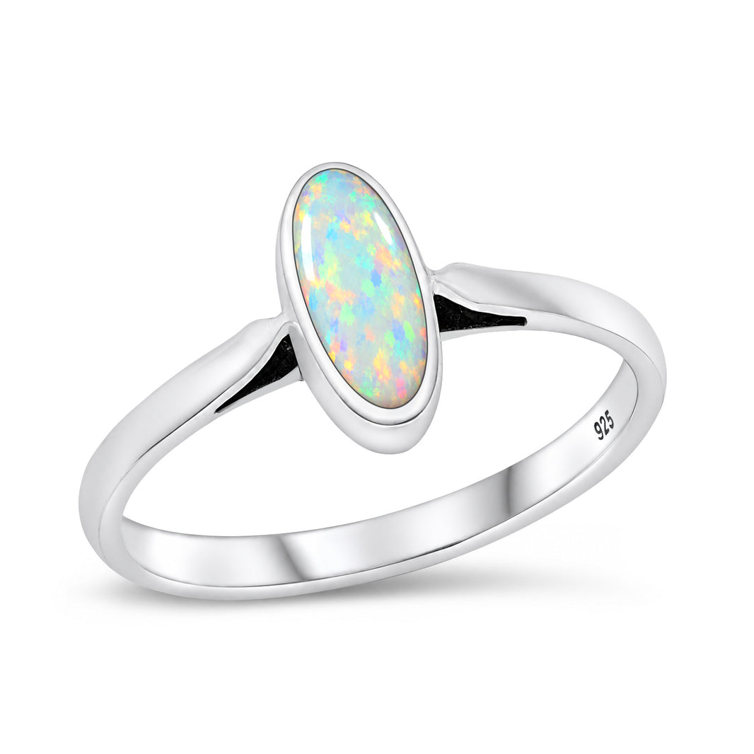 Silver Lab Opal Ring