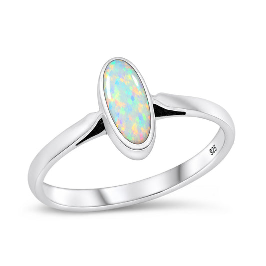 Silver Lab Opal Ring