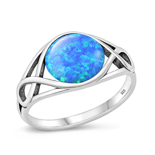 Silver Lab Opal Ring