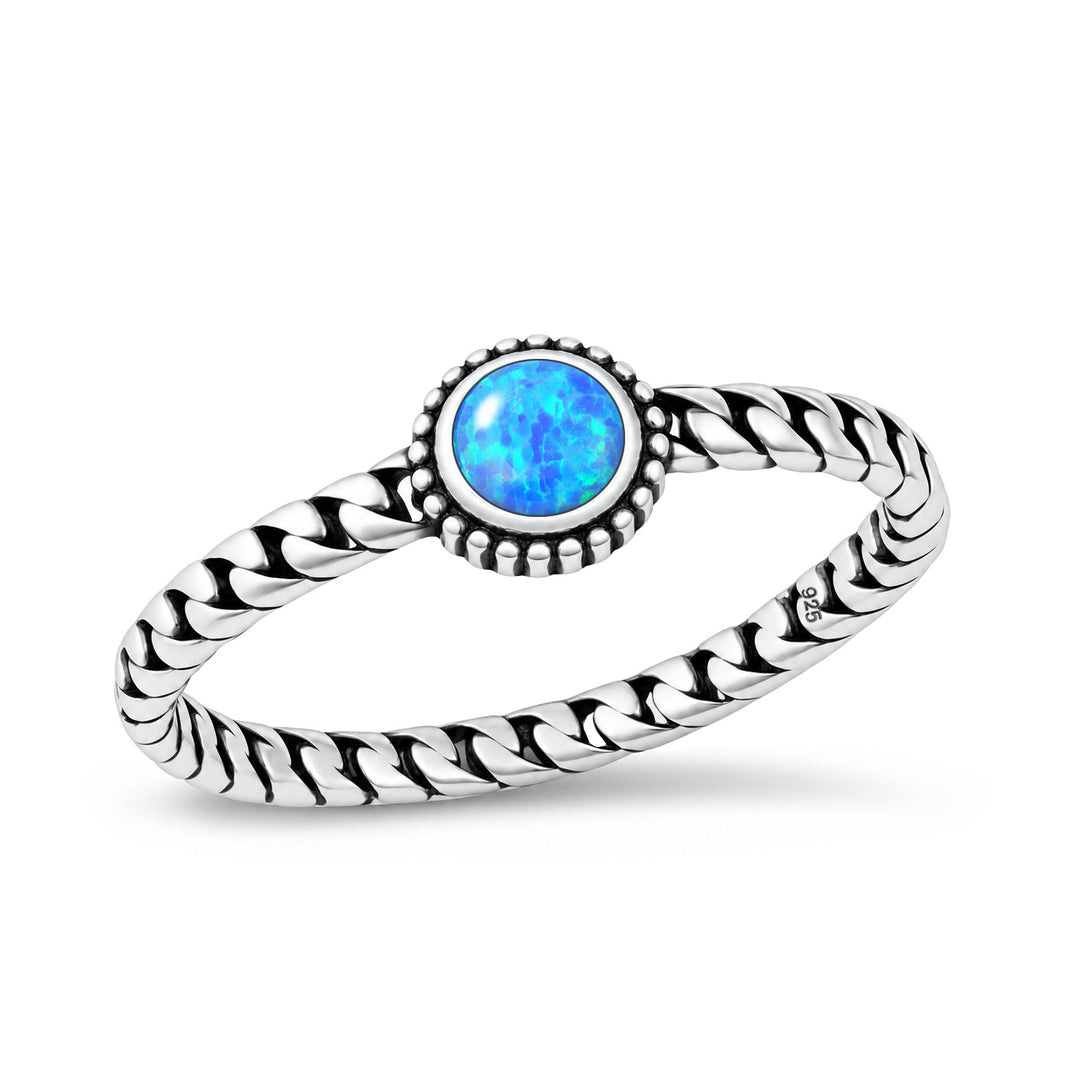 Silver Lab Opal Ring