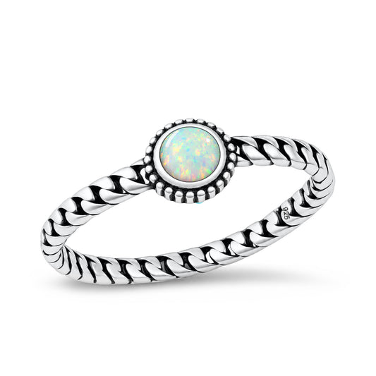 Silver Lab Opal Ring