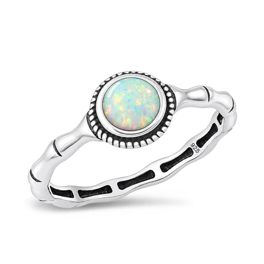 Silver Lab Opal Ring