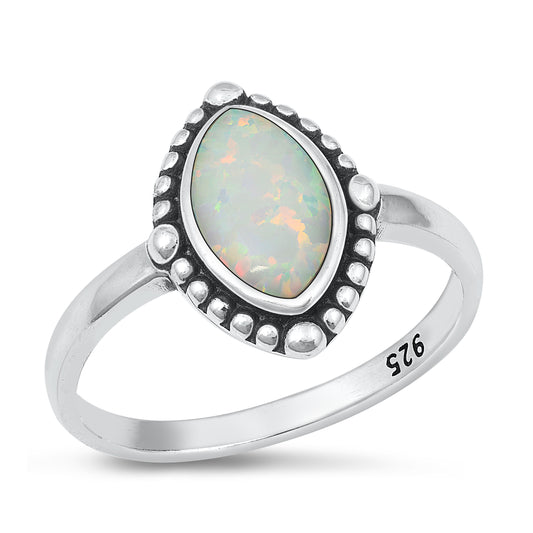 Silver Lab Opal Ring