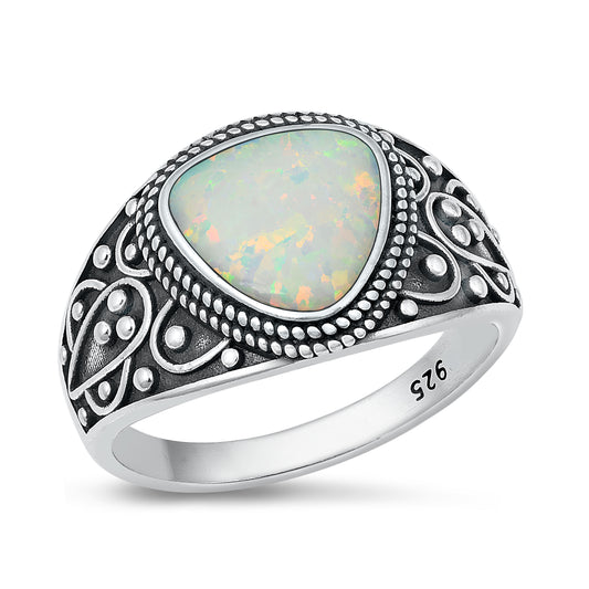 Silver Lab Opal Ring