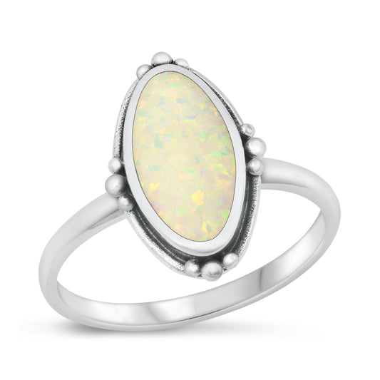 Silver Lab Opal Ring