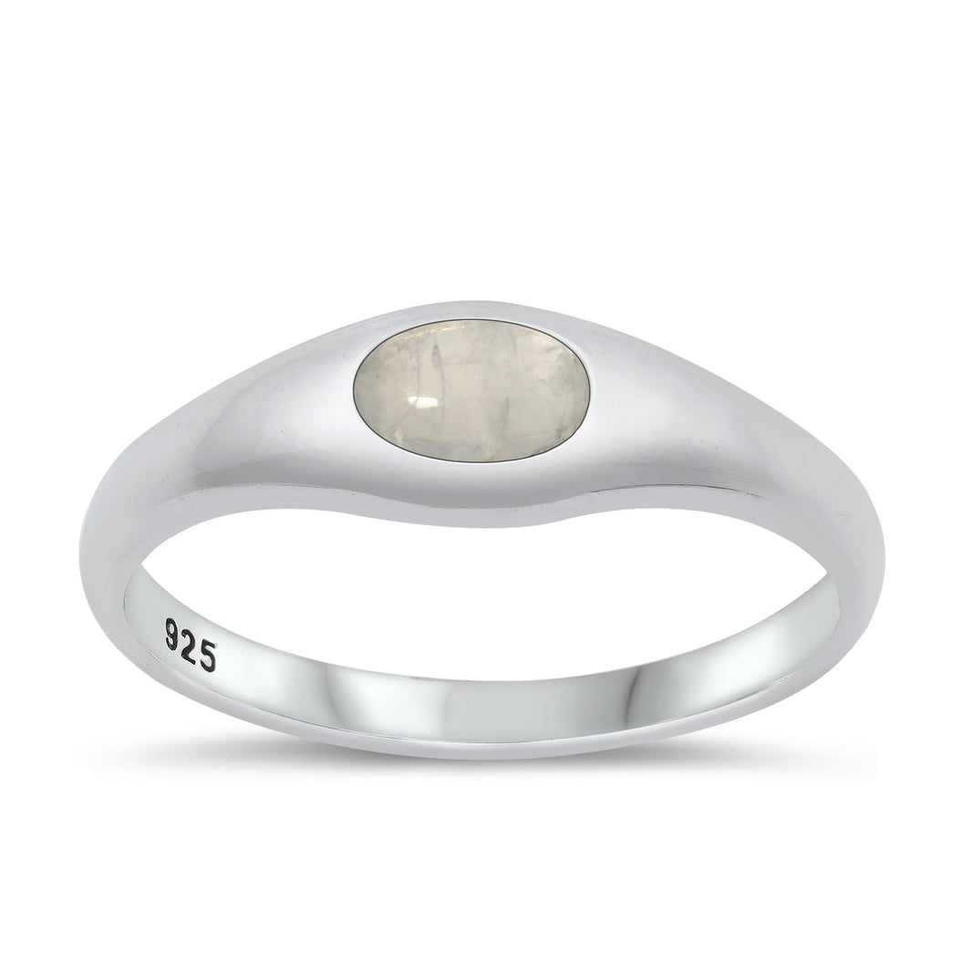 Silver Stone Ring - Moonstone