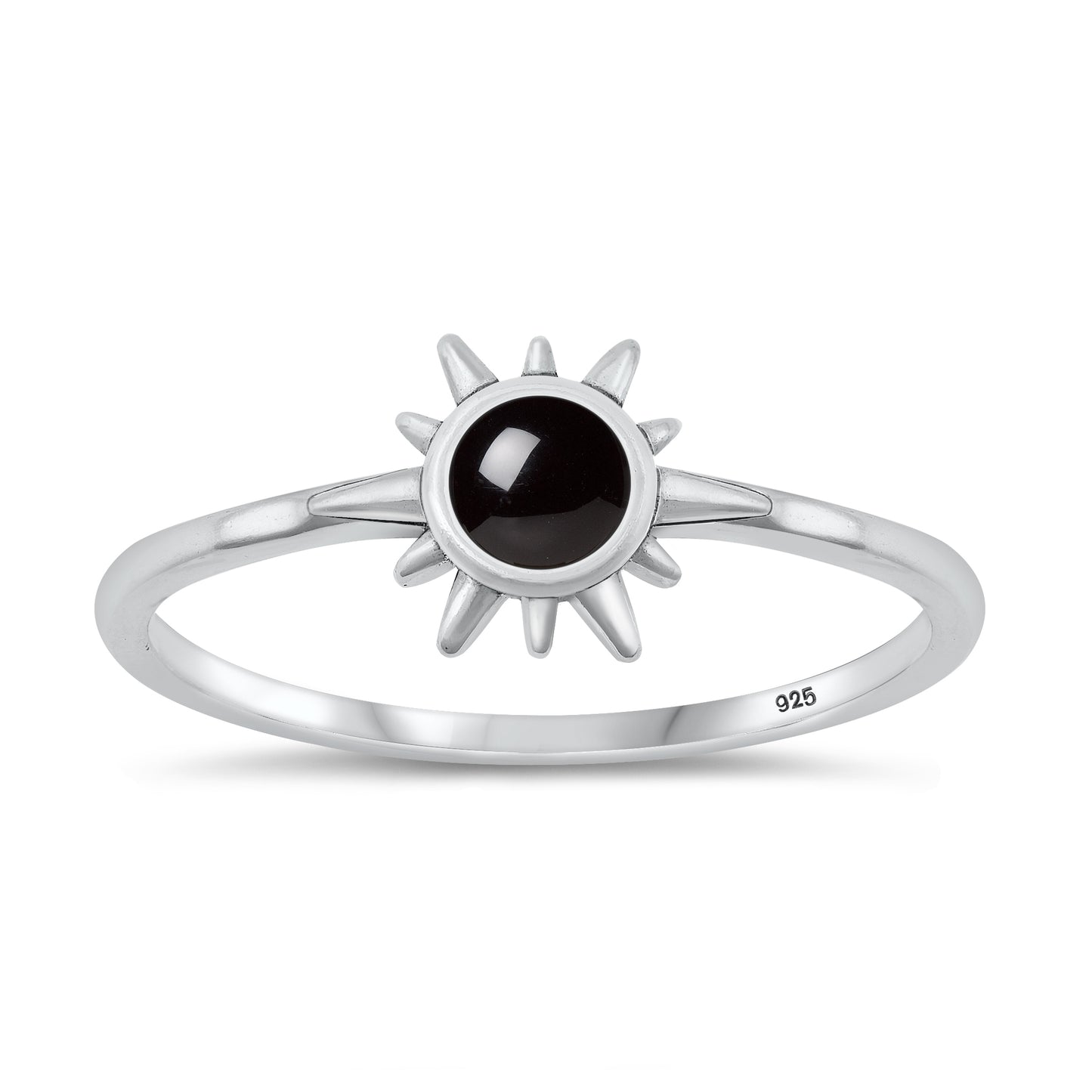 Silver Stone Ring - Sun