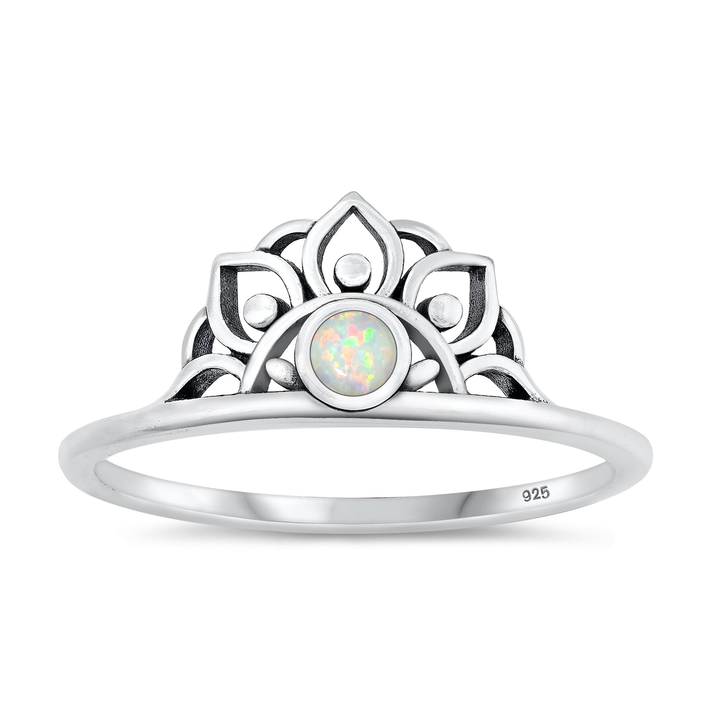 Silver Lab Opal Ring
