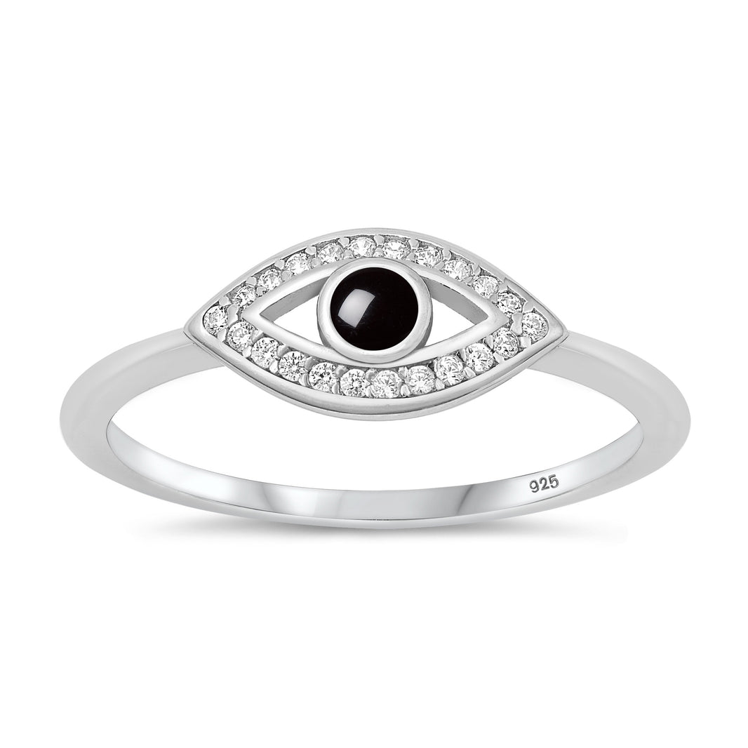 Silver Stone Ring - Eye