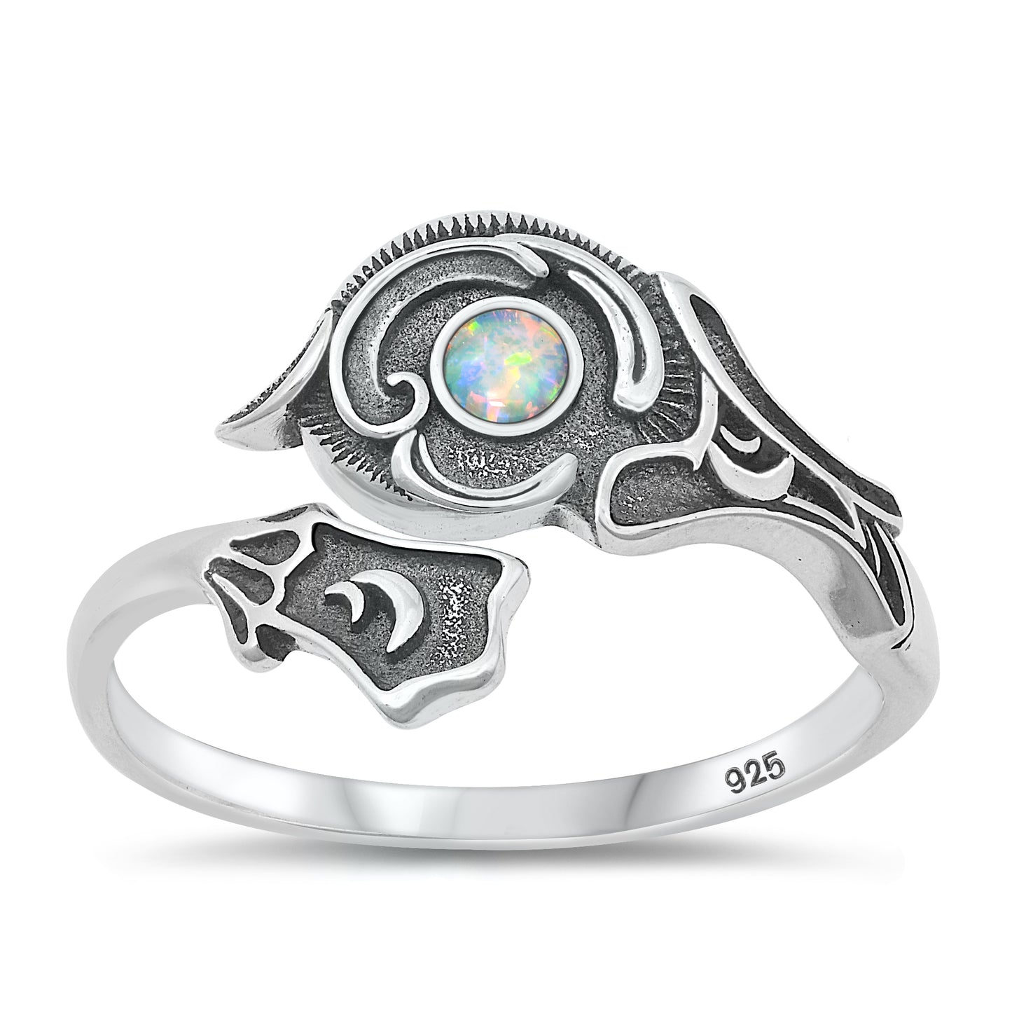 Silver Lab Opal Ring