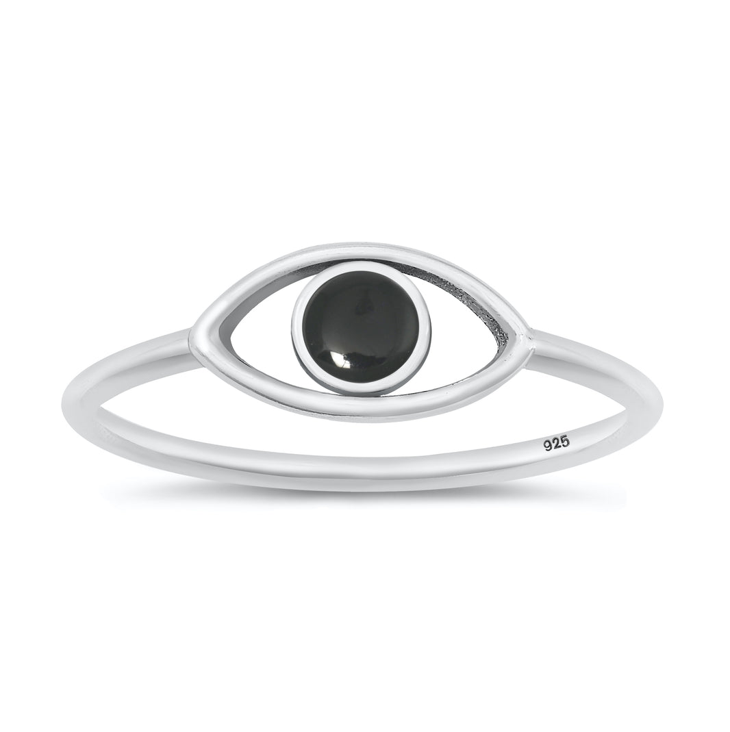 Silver Stone Ring - Eye