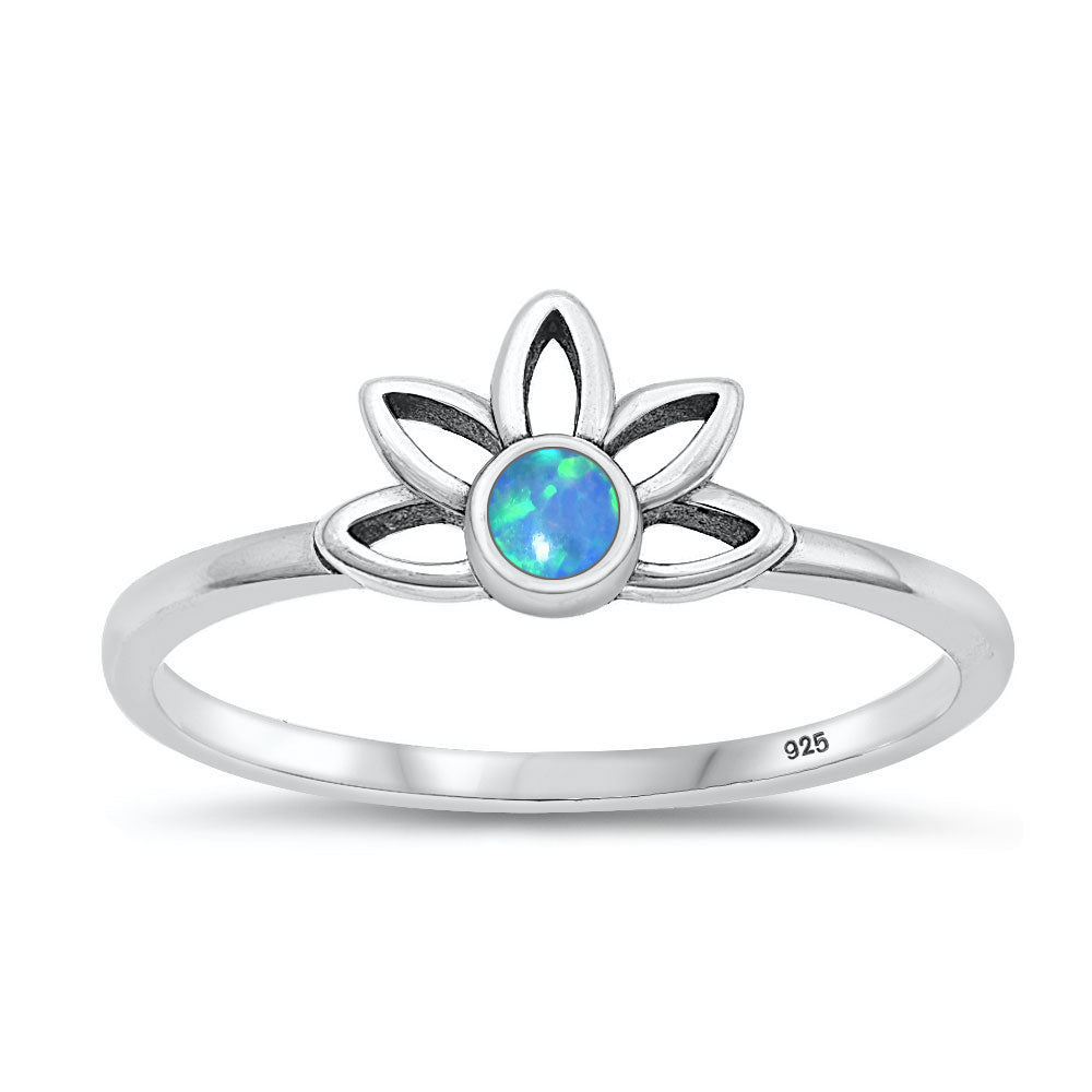 Silver Lab Opal Ring