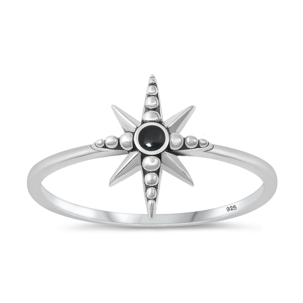 Silver Stone Ring - North Star