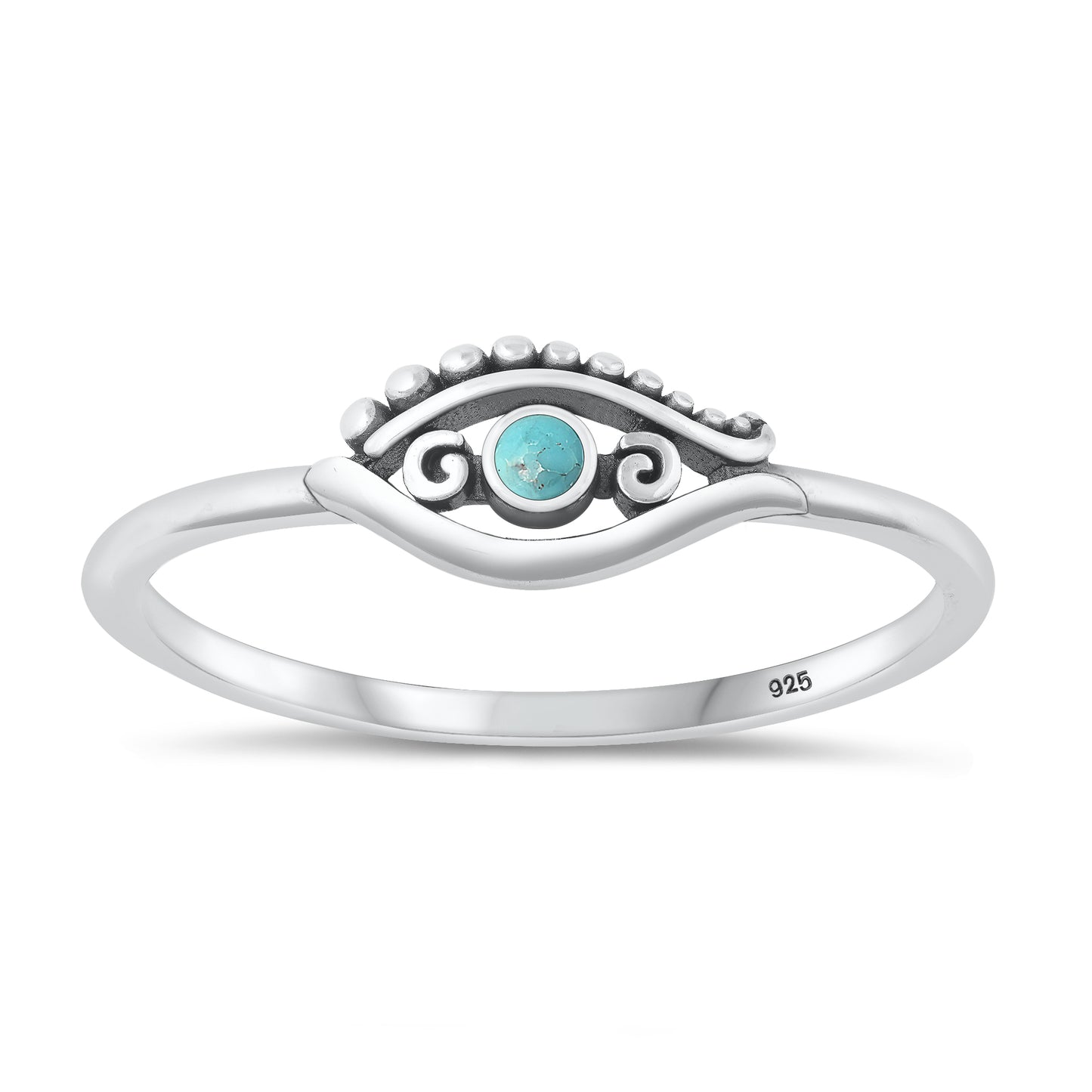 Silver Stone Ring - Eye