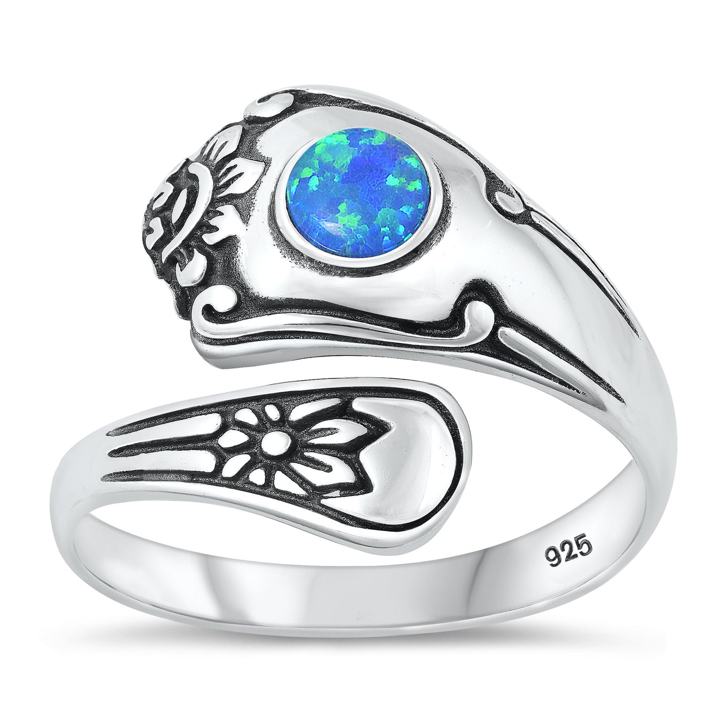 Silver Lab Opal Ring - Silver Spoon
