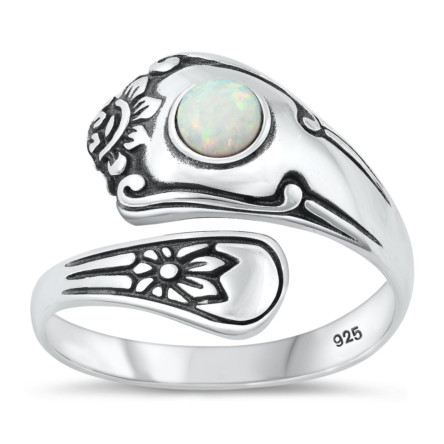 Silver Lab Opal Ring - Silver Spoon
