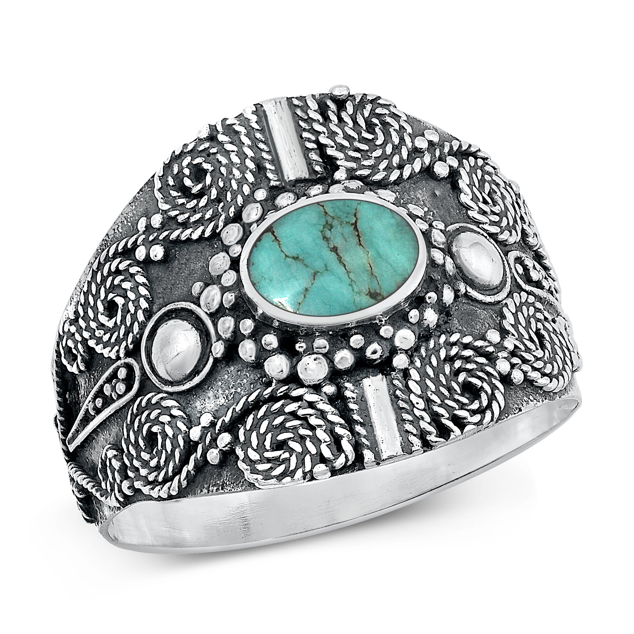 Wholwsale Silver Stone Ring - Bali - RS131841-TQ-06 – Sidney Imports