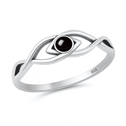 Silver Stone Ring - Eye
