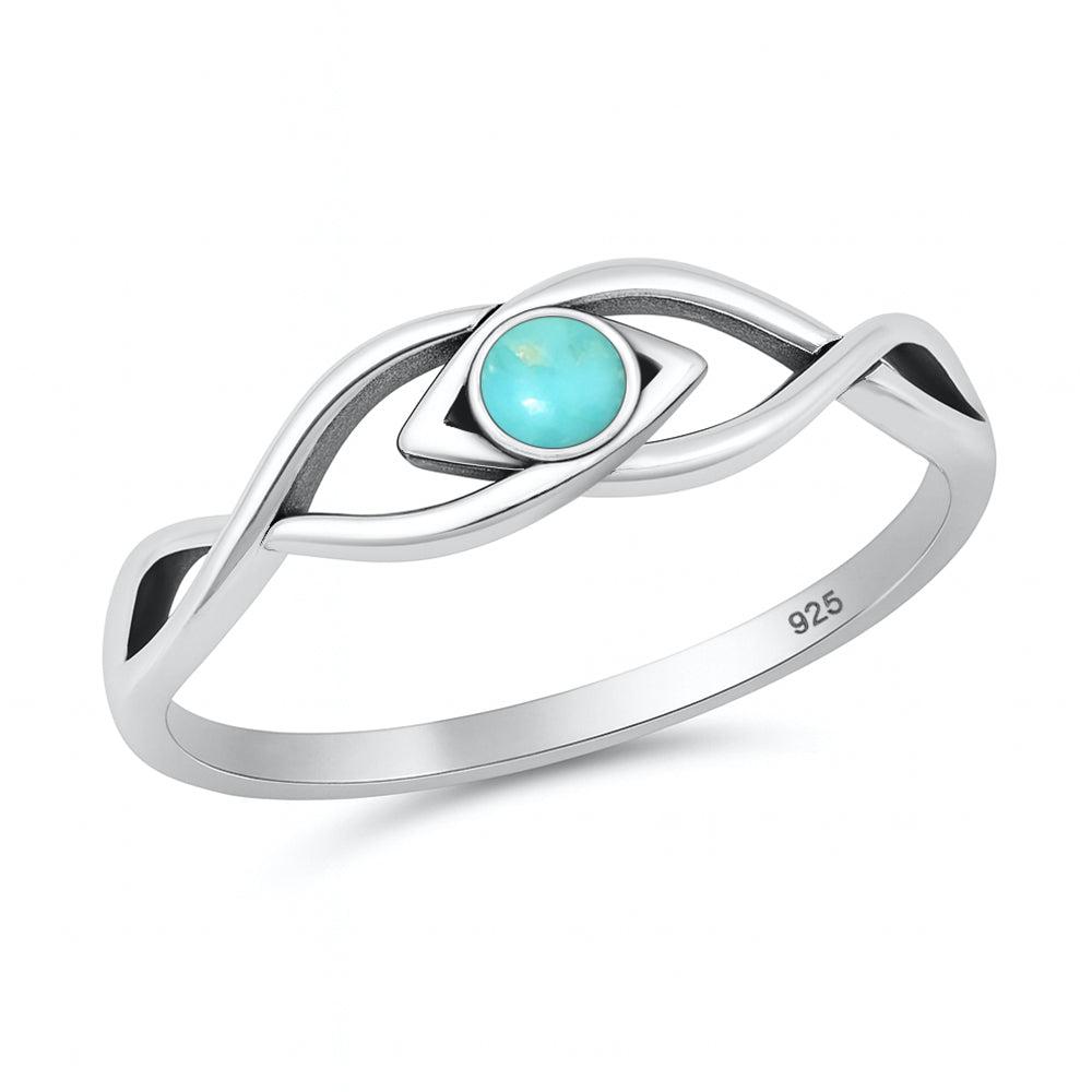 Silver Stone Ring - Eye