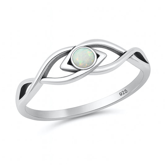 Silver Lab Opal Ring - Eye
