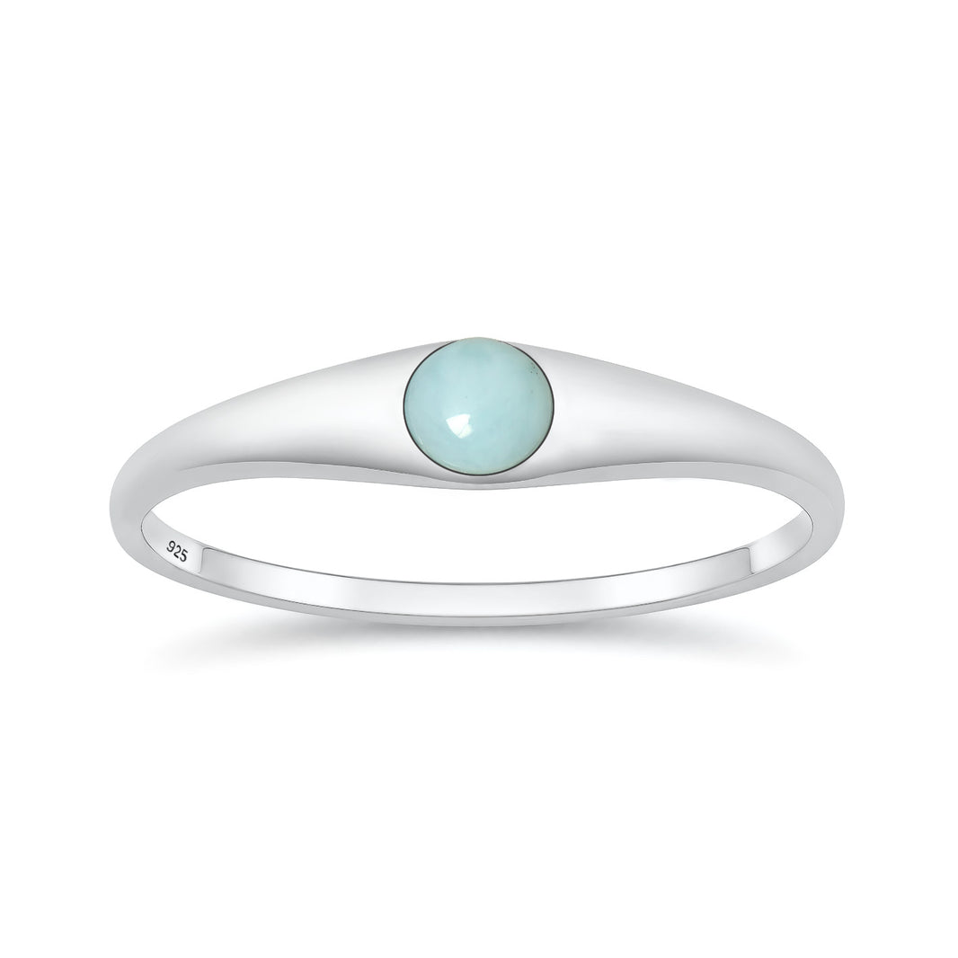 Silver Stone Ring - Solitaire