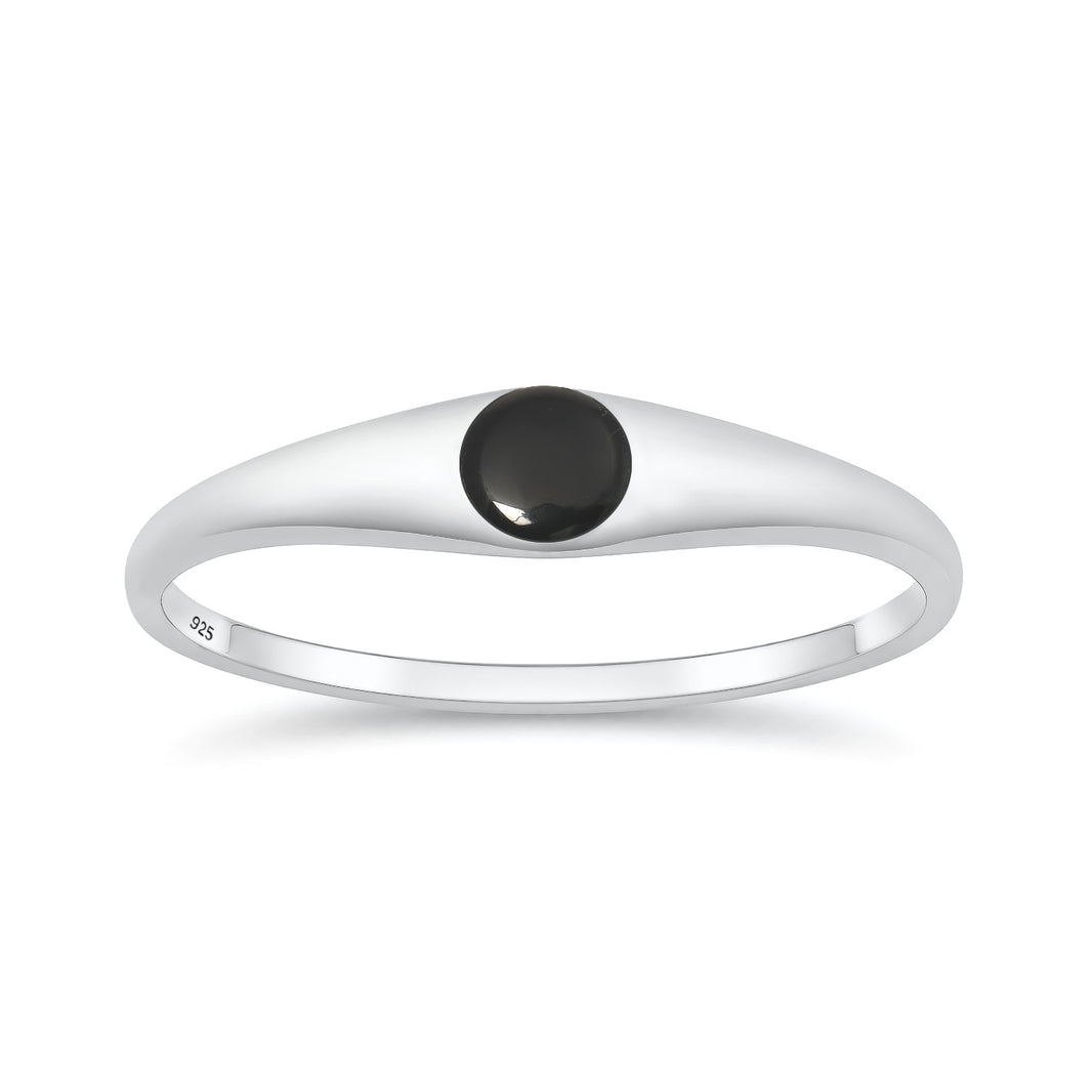 Silver Stone Ring - Solitaire
