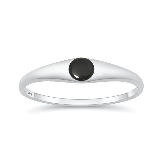 Silver Stone Ring - Solitaire