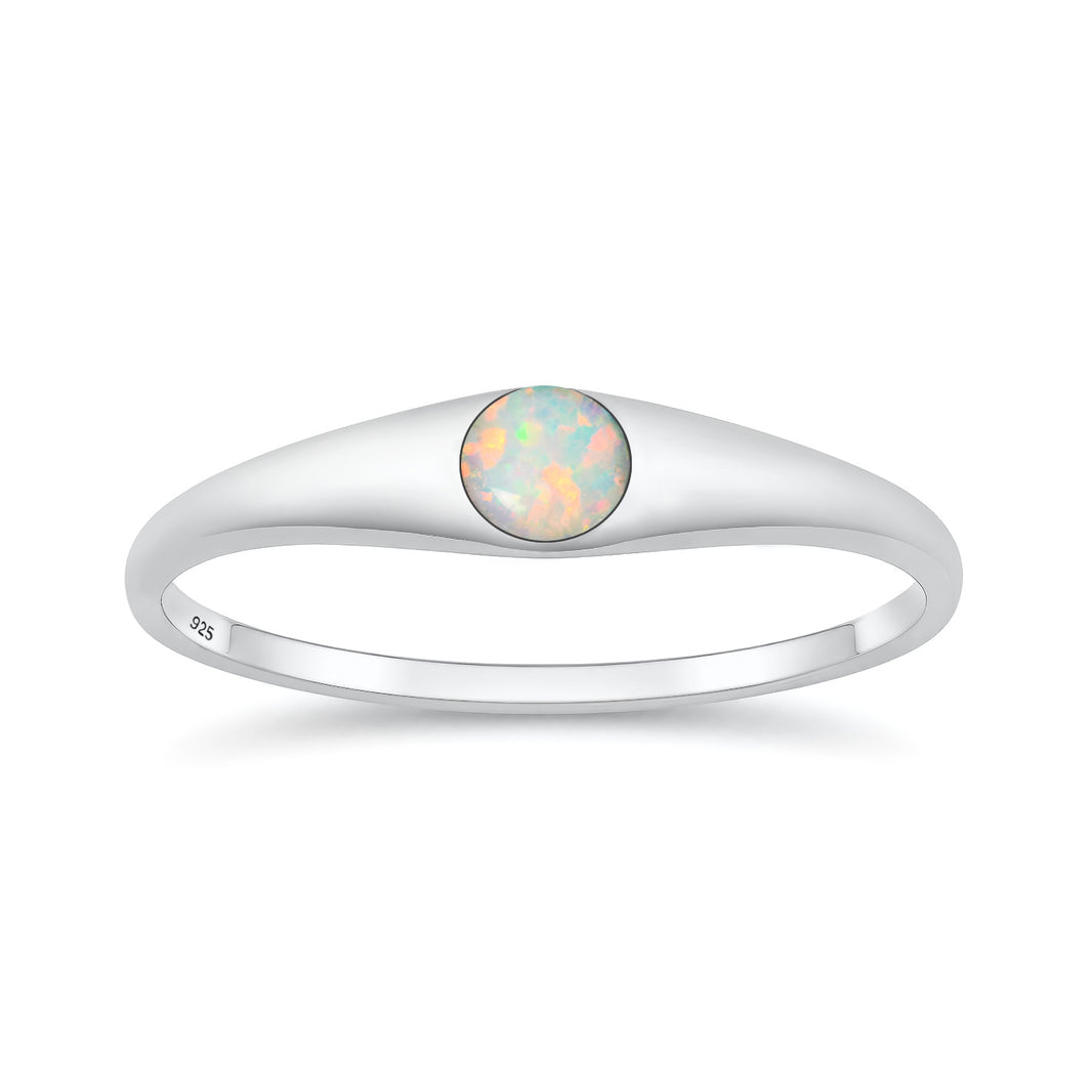 Silver Stone Ring - Solitaire