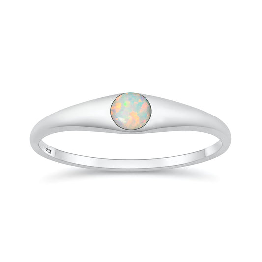 Silver Stone Ring - Solitaire