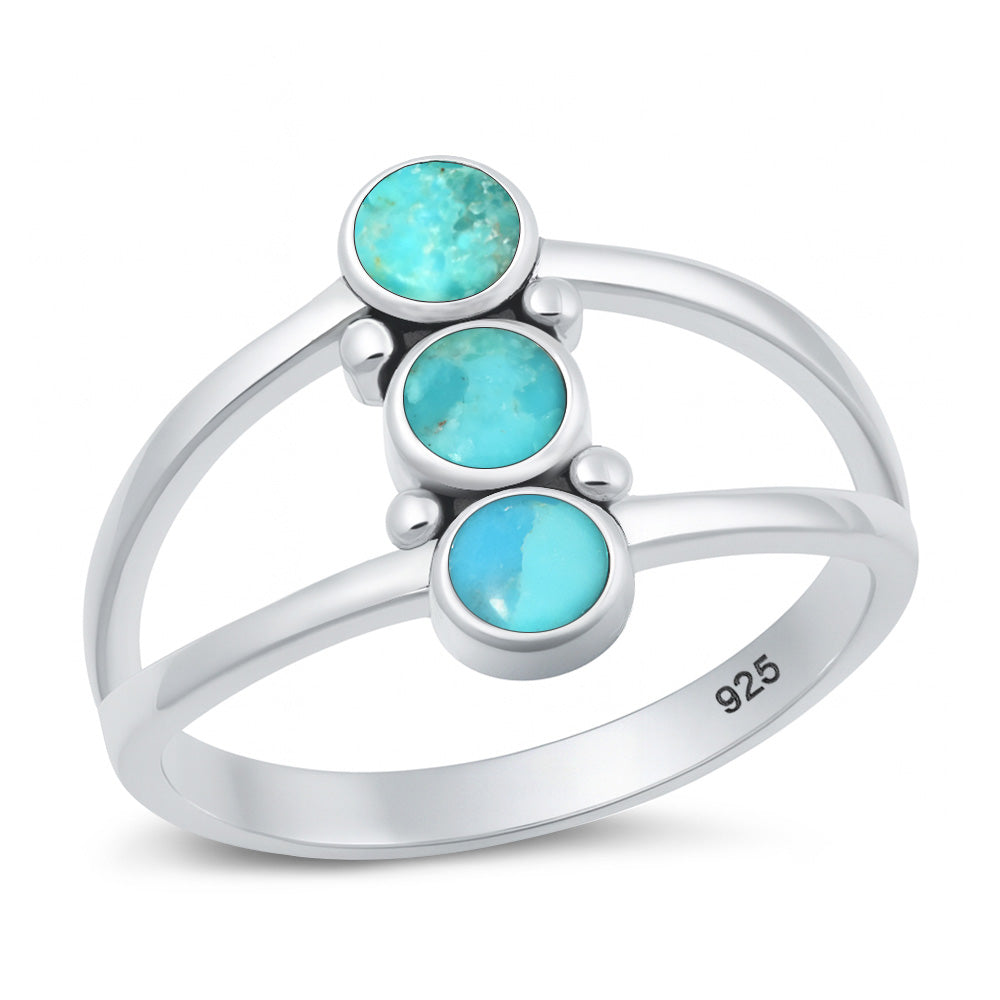 Silver Stone Ring - Stacked Stones