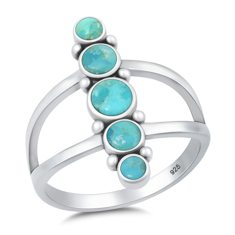 Silver Stone Ring - Stacked Stones