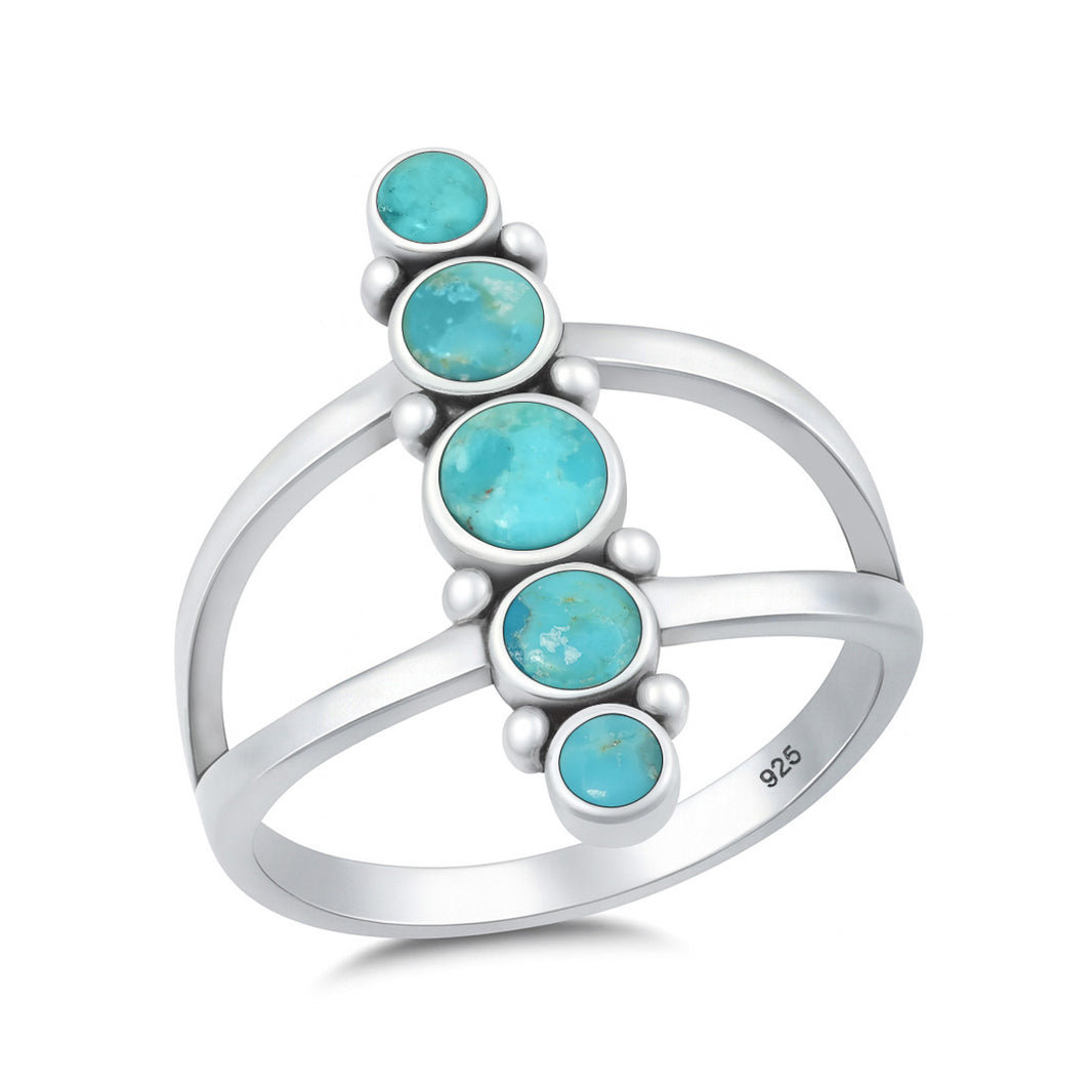 Silver Stone Ring - Stacked Stones